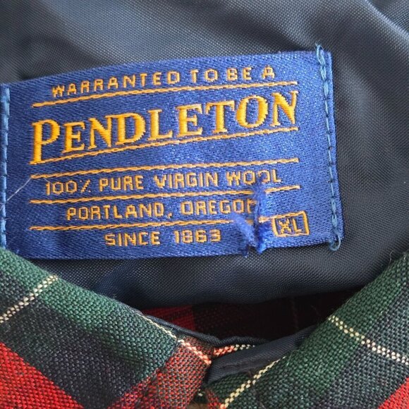 Pendleton Vintage 100% Wool Tartan Plaid Button Down Shirt Size XL - Picture 5 of 5